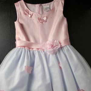 Pink And White Lacy Dress